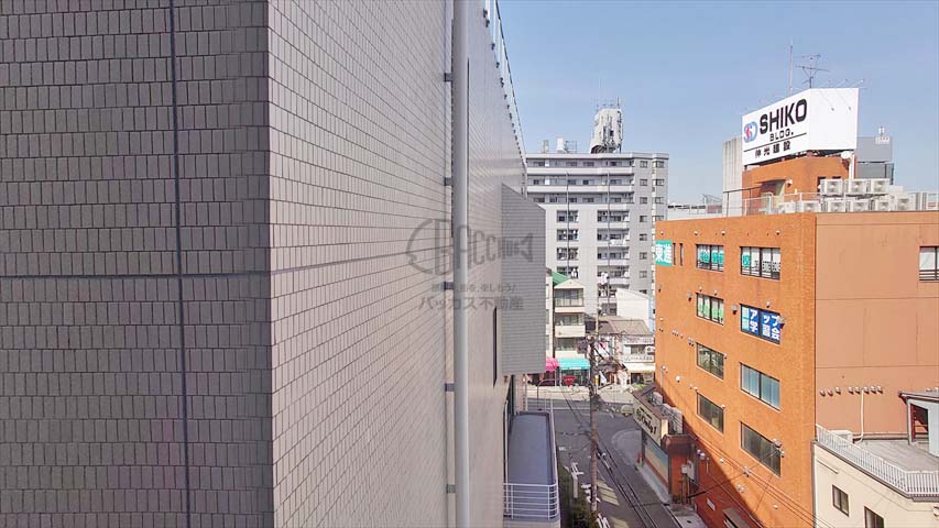 ガーデンコート烏ヶ辻 現地7階北側の眺望（2021年03月撮影）