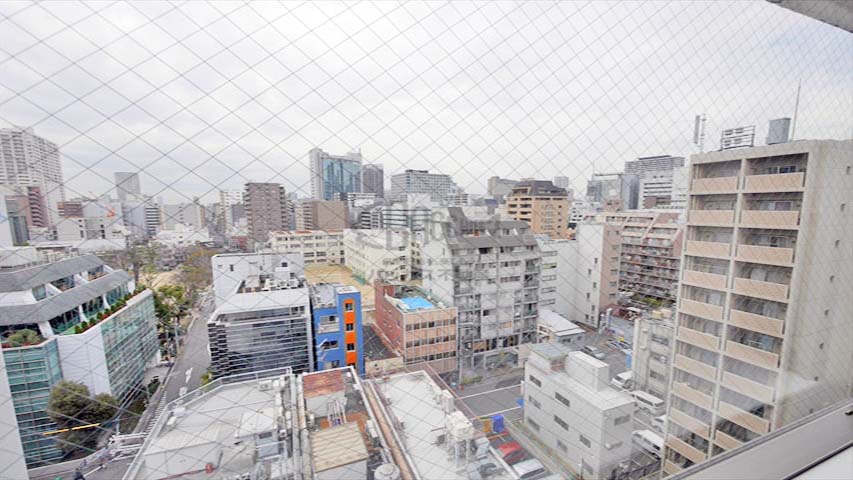 アーデン江戸堀※現地10階西向きの眺望（2016年3月撮影）