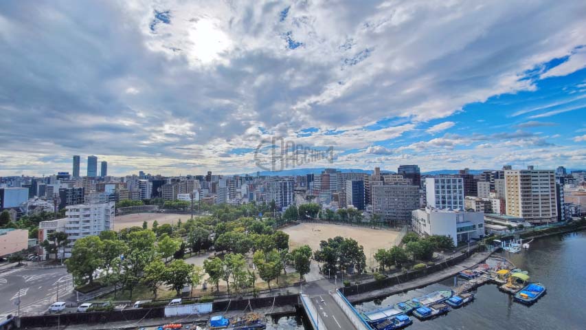 サムティ西長堀リバーフロント※現地14階西向きの眺望（2021年8月撮影）