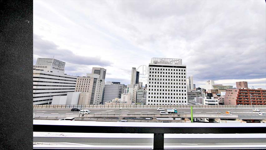 ルクレ堺筋本町レジデンスス※現地14階北向きの眺望（2016年3月撮影）