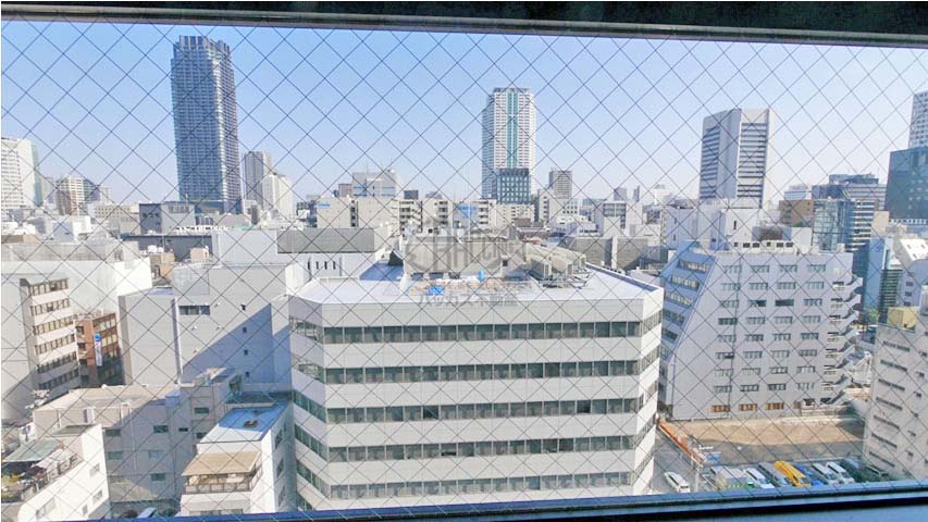 リーガルタワー大阪※現地12階東向きの眺望（2016年11月撮影）