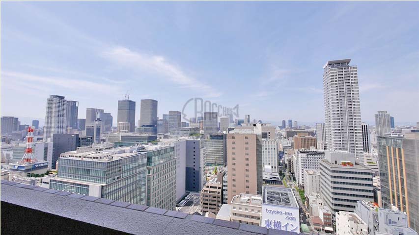 リーガルタワー大阪※現地24階北向きの眺望（2016年5月撮影）