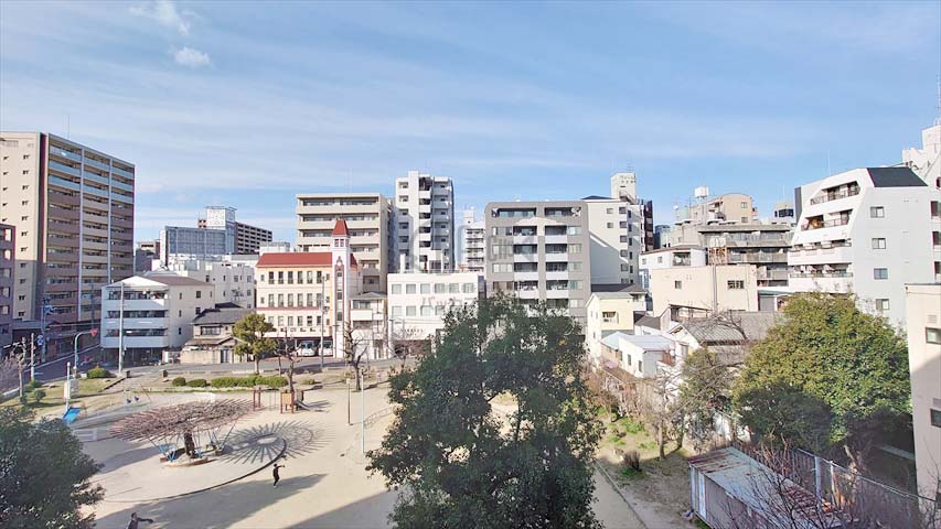 AISEI天王寺※現地5階北向きの眺望（2021年2月撮影）