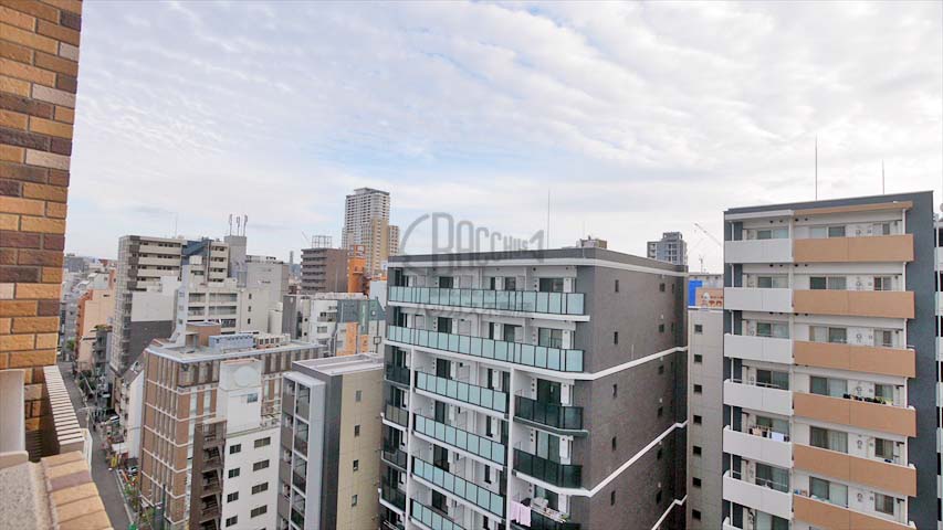 アスヴェルタワー大阪城WEST※現地14階南東向きの眺望（2019年11月撮影）