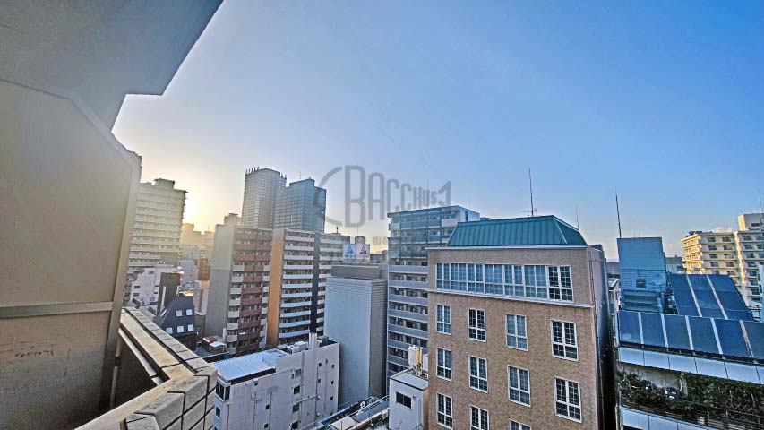 エイペックス大阪城西※現地13階北向きの眺望（2023年7月撮影）