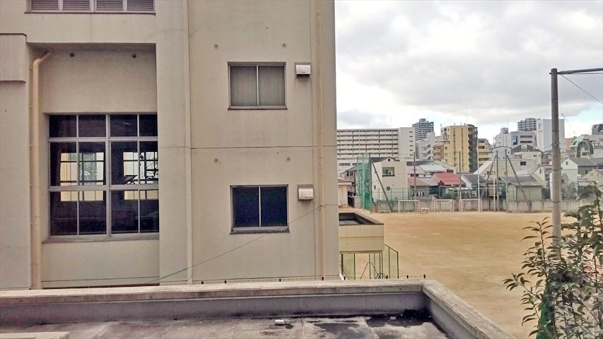 ブラービ上本町※現地2階西向きの眺望（2018年12月撮影）