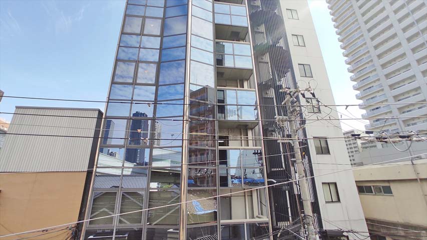 シーズアパートメント中之島※現地3階北向きの眺望（2021年5月撮影）