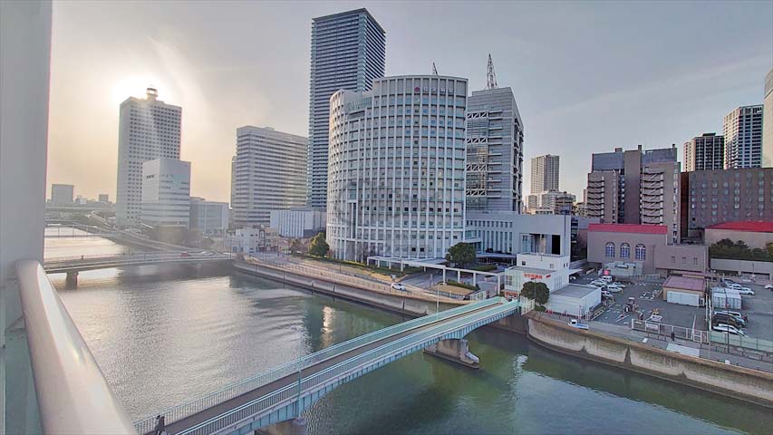 サムティ土佐堀リベラ※現地8階北西側の眺望（2021年2月撮影）