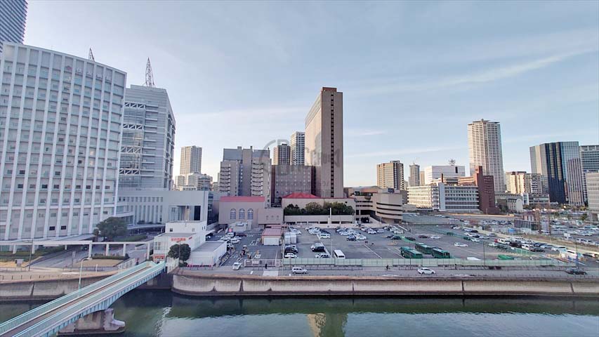 サムティ土佐堀リベラ※現地8階北側の眺望（2021年2月撮影）