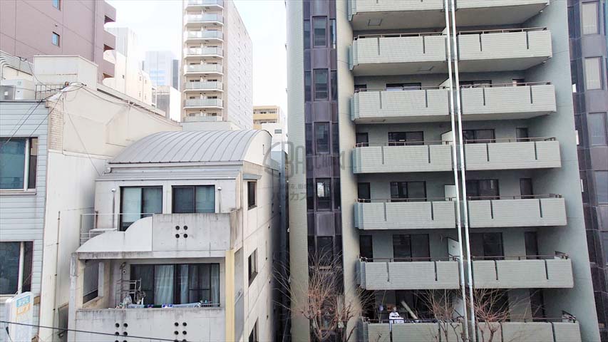 リンクハウス京町堀※現地4階北向きの眺望（2021年3月撮影）