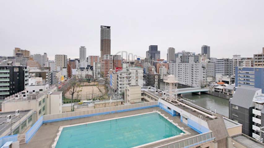 南堀江アパートメントグランデ※現地11階東向きの眺望（2016年3月撮影）