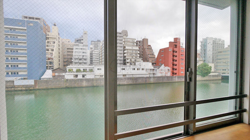 南堀江アパートメントリオ※現地3階南向きの眺望（2016年9月撮影）