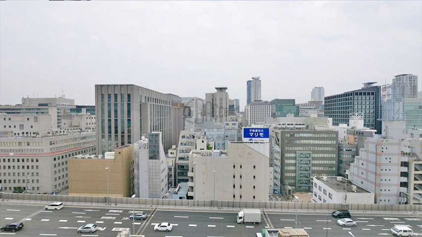 Ｄ’グラフォート大阪N.Y.タワーHIGOBASHI※現地13階東向きの眺望（2016年6月撮影）