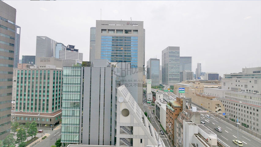 Ｄ’グラフォート大阪N.Y.タワーHIGOBASHI※現地13階北向きの眺望（2016年6月撮影）