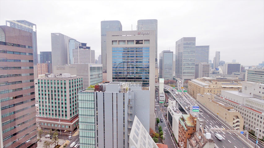 Ｄ’グラフォート大阪N.Y.タワーHIGOBASHI※現地19階北向きの眺望（2016年12月撮影）