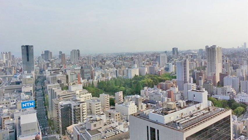Ｄ’グラフォート大阪N.Y.タワーHIGOBASHI※現地33階南向きの眺望（2013年5月撮影）