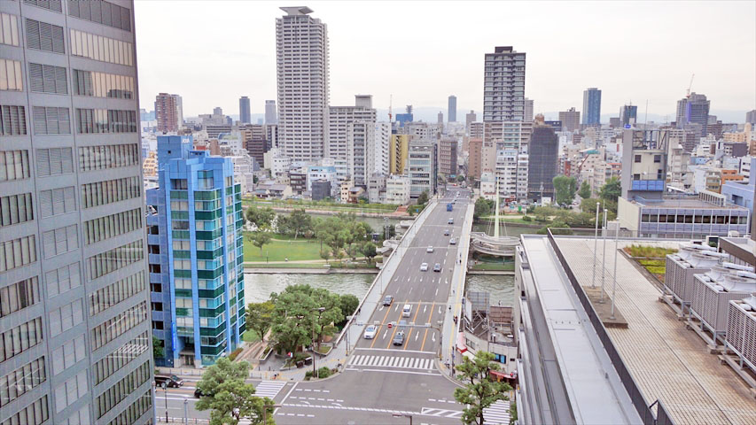 ルーエ天満橋※現地15階 北側の眺望（2016年9月撮影）