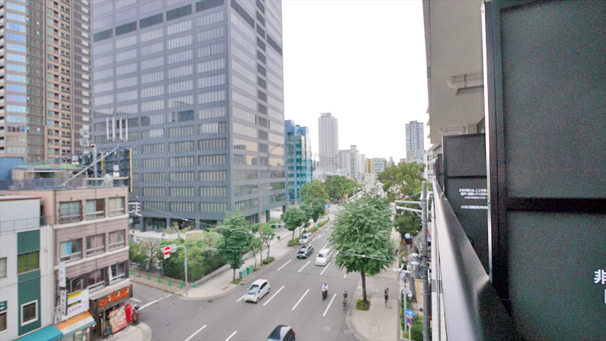 ルーエ天満橋※現地5階 北側の眺望（2016年9月撮影）