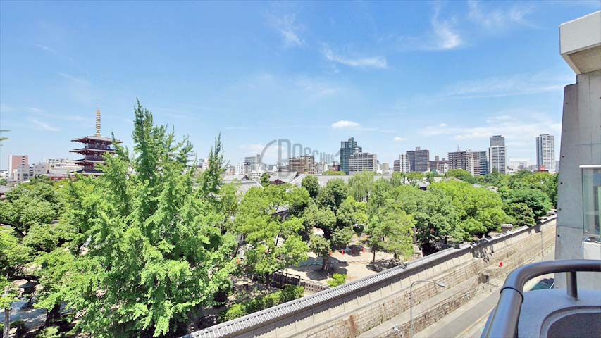 ボンドール四天王寺※現地6階北西側の眺望（2018年6月撮影）