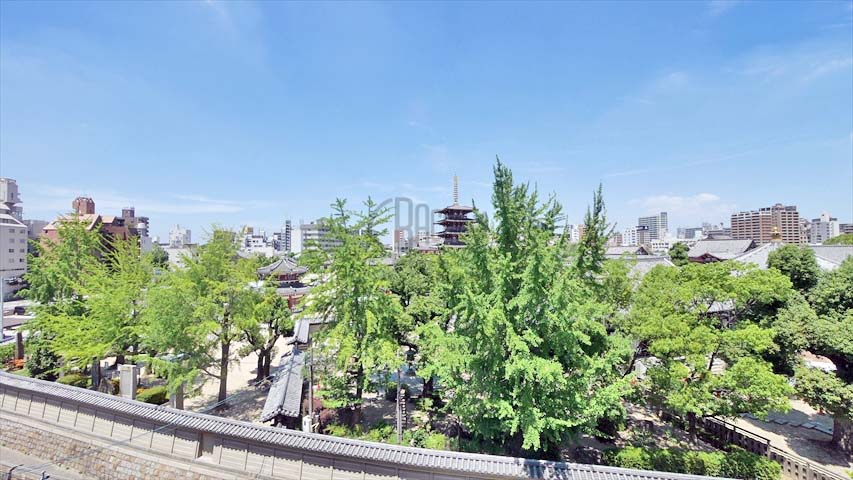 ボンドール四天王寺※現地6階西側の眺望（2018年6月撮影）