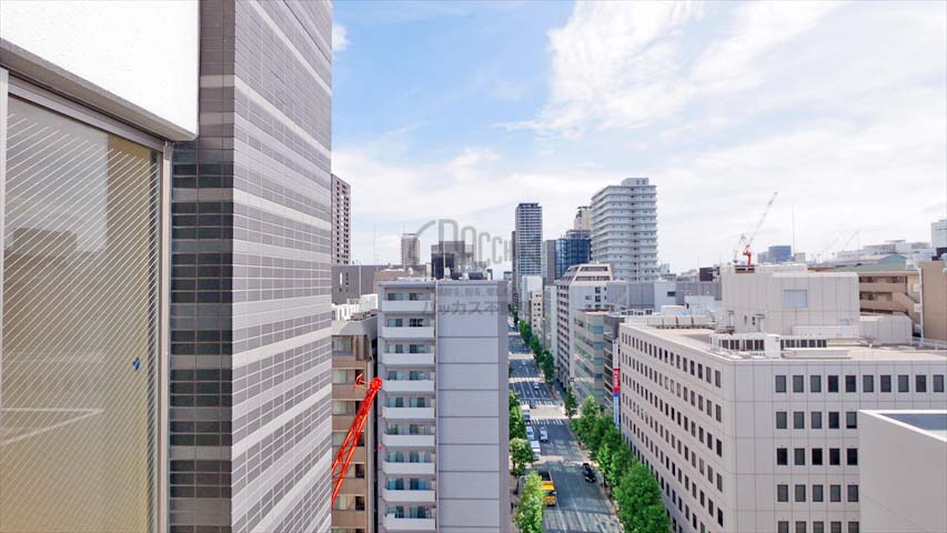 パウゼ堺筋※現地14階南向きの眺望（2017年7月撮影）