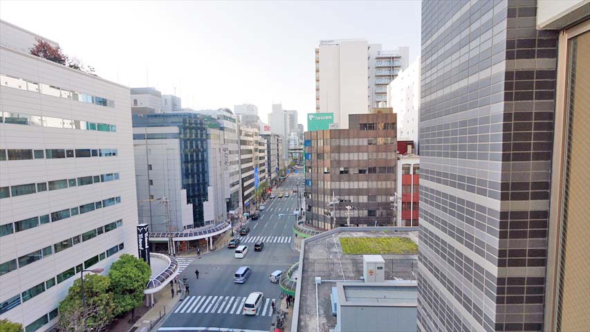 パウゼ堺筋※現地8階北向きの眺望（2020年4月撮影）