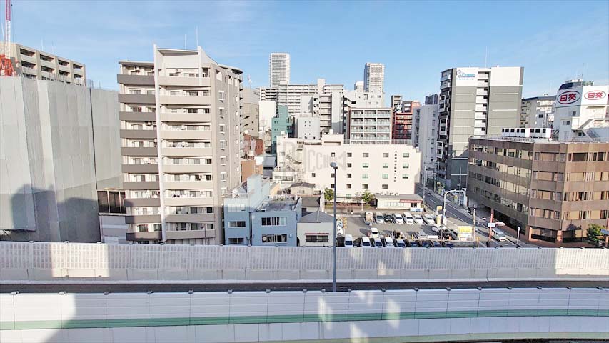 新町レジデンスこうずや（shinmachi Residence Kouzuya)※現地9階東向きの眺望（2021年3月撮影）