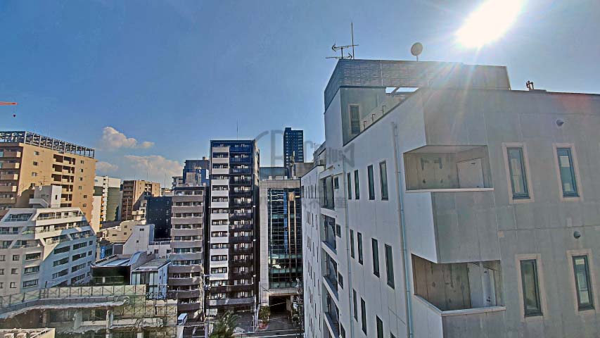 S-RESIDENCE堺筋本町Duex（ドゥー）※現地10階南向きの眺望（2023年10月撮影）