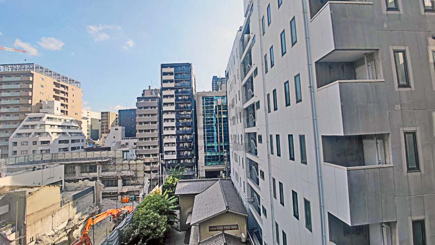 S-RESIDENCE堺筋本町Duex（ドゥー）※現地6階南向きの眺望（2023年10月撮影）